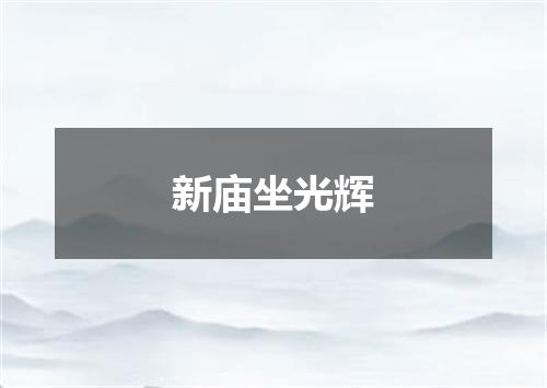 新庙坐光辉