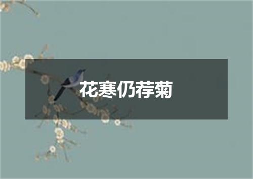 花寒仍荐菊