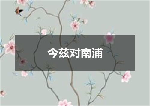 今兹对南浦