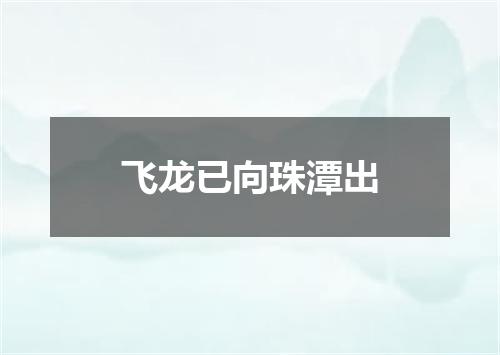 飞龙已向珠潭出