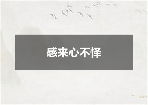 感来心不怿