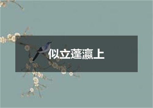似立蓬瀛上