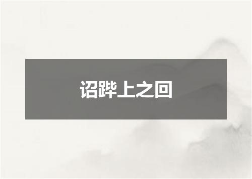 诏跸上之回