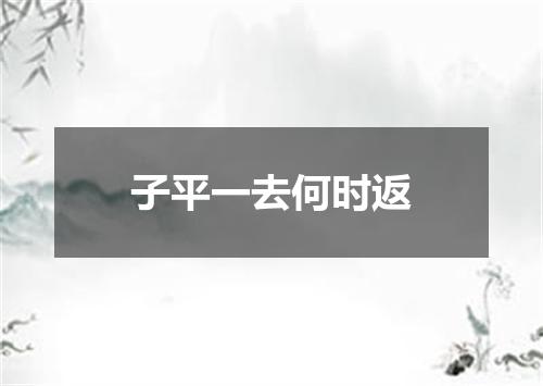 子平一去何时返