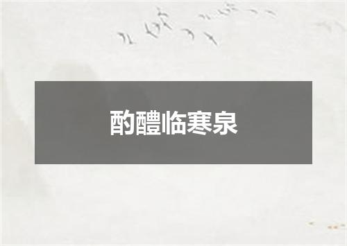 酌醴临寒泉