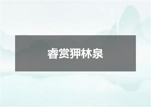 睿赏狎林泉