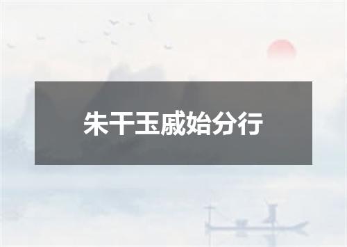 朱干玉戚始分行