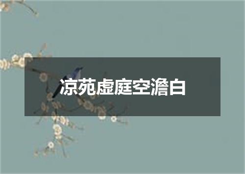 凉苑虚庭空澹白