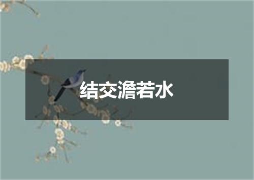 结交澹若水