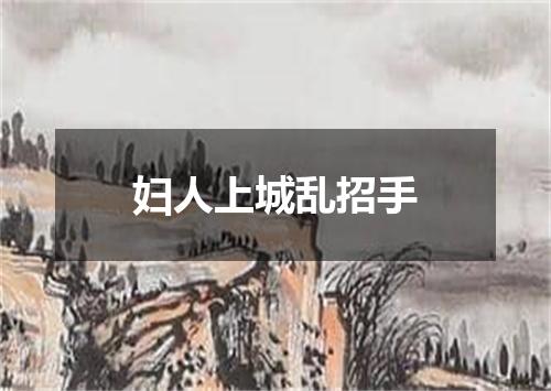 妇人上城乱招手
