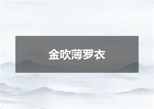 金吹薄罗衣