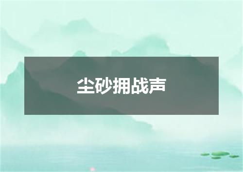 尘砂拥战声