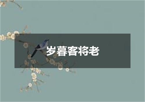 岁暮客将老