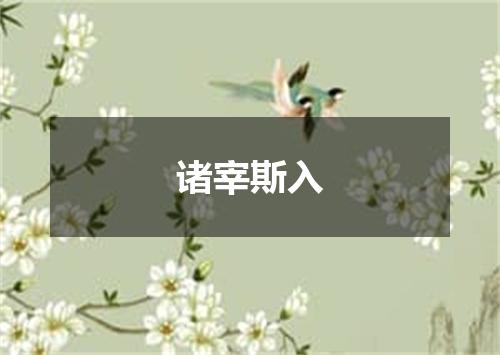 诸宰斯入