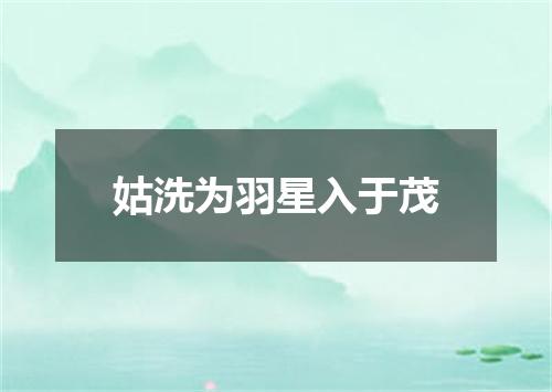 姑洗为羽星入于茂