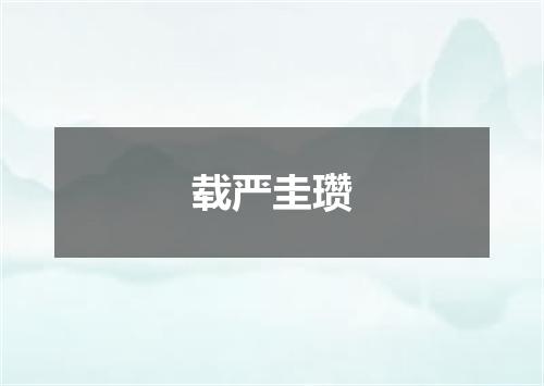 载严圭瓒