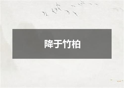 降于竹柏