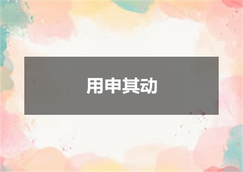 用申其动