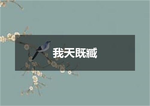 我天既臧