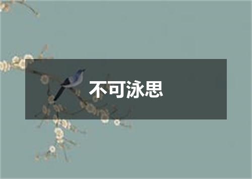 不可泳思