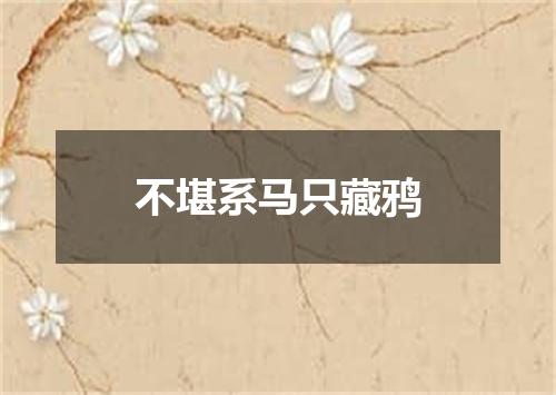 不堪系马只藏鸦