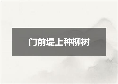 门前堤上种柳树