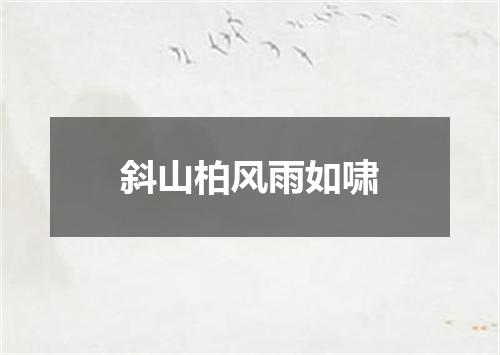 斜山柏风雨如啸
