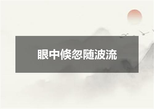 眼中倏忽随波流