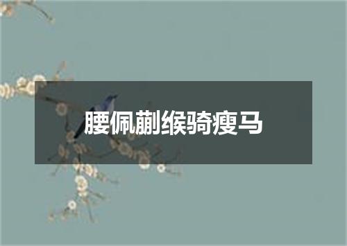 腰佩蒯缑骑瘦马