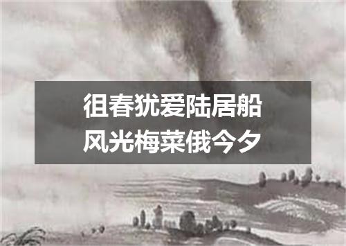 徂春犹爱陆居船风光梅菜俄今夕