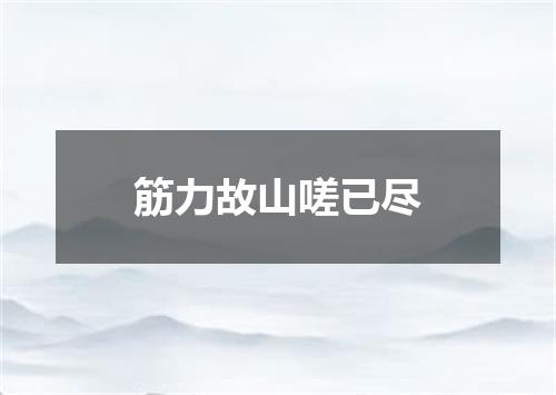 筋力故山嗟已尽