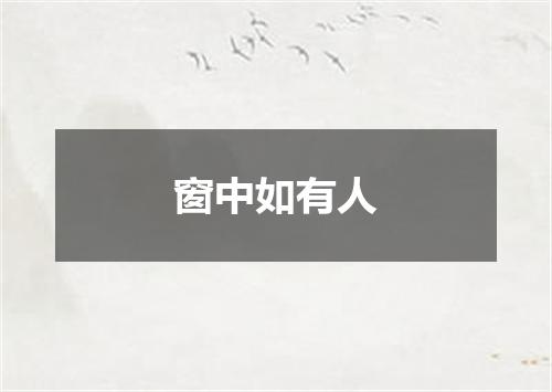 窗中如有人