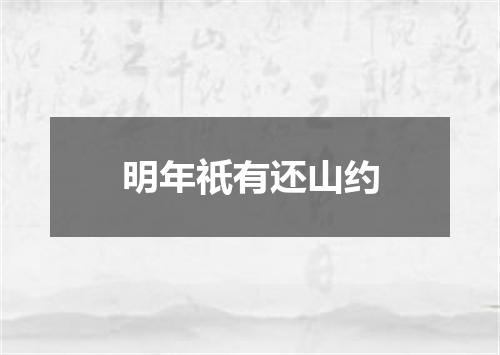 明年祇有还山约
