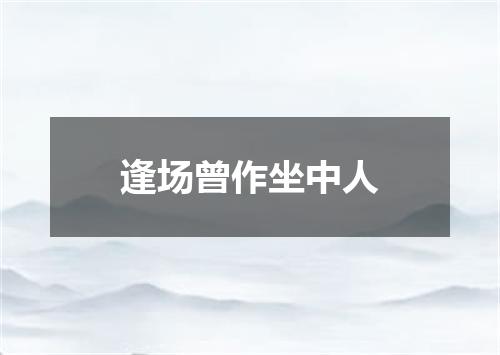 逢场曾作坐中人