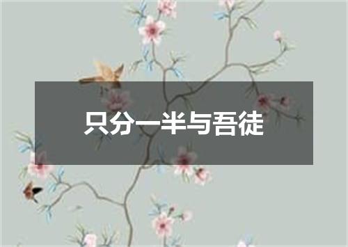 只分一半与吾徒