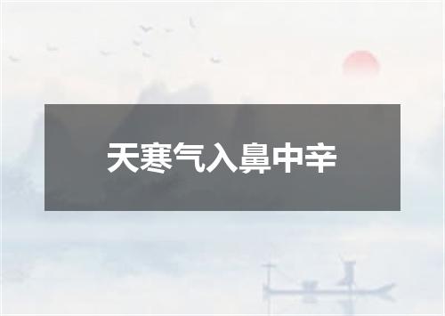 天寒气入鼻中辛