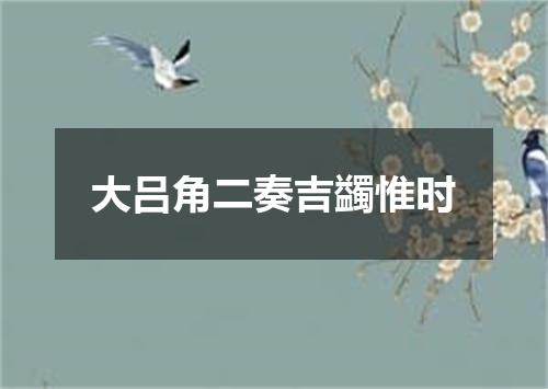 大吕角二奏吉蠲惟时