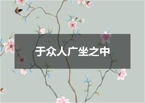 于众人广坐之中