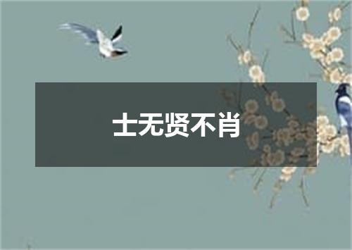 士无贤不肖