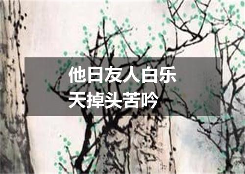 他日友人白乐天掉头苦吟