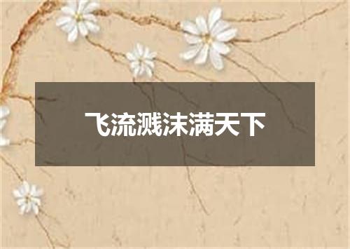 飞流溅沫满天下