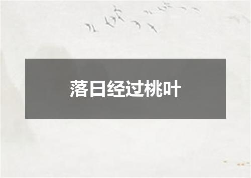 落日经过桃叶