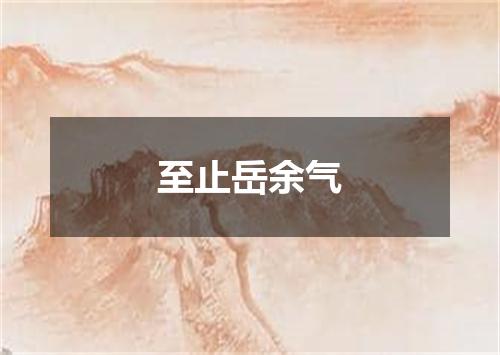至止岳余气