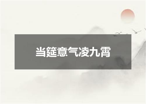 当筵意气凌九霄