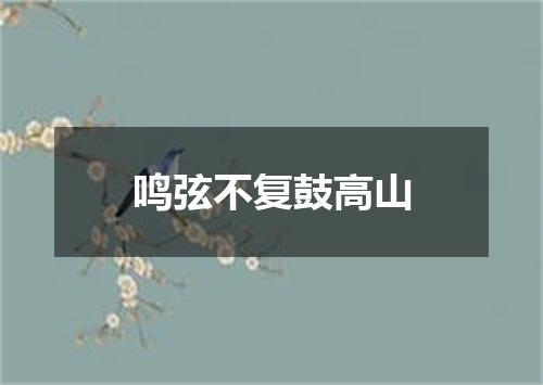 鸣弦不复鼓高山
