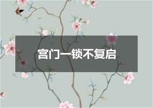 宫门一锁不复启