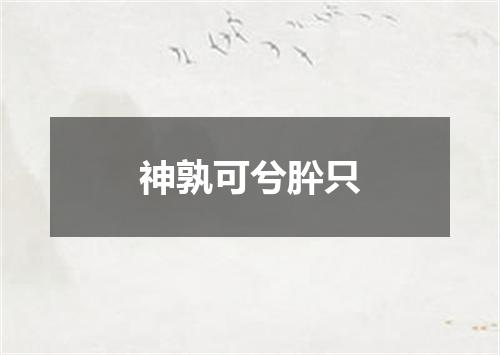 神孰可兮肸只