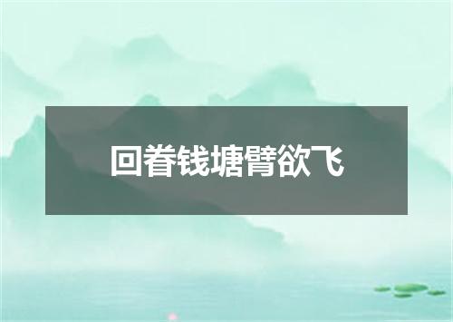 回眷钱塘臂欲飞