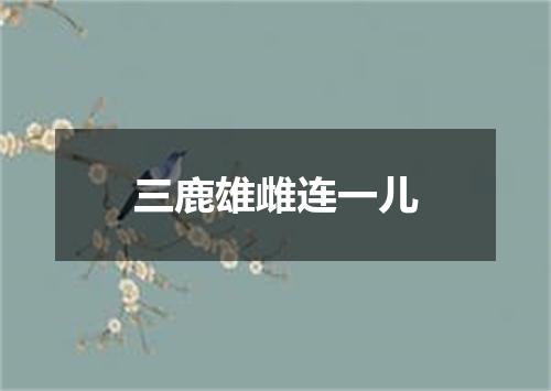三鹿雄雌连一儿