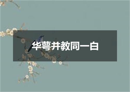 华萼并教同一白